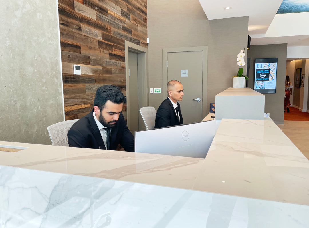 Blackbird Security personnel providing concierge service